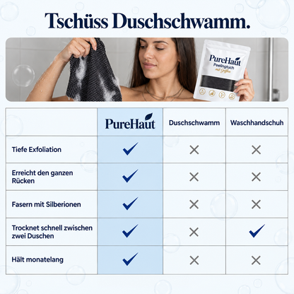PureHaut Peeling-Duschtuch