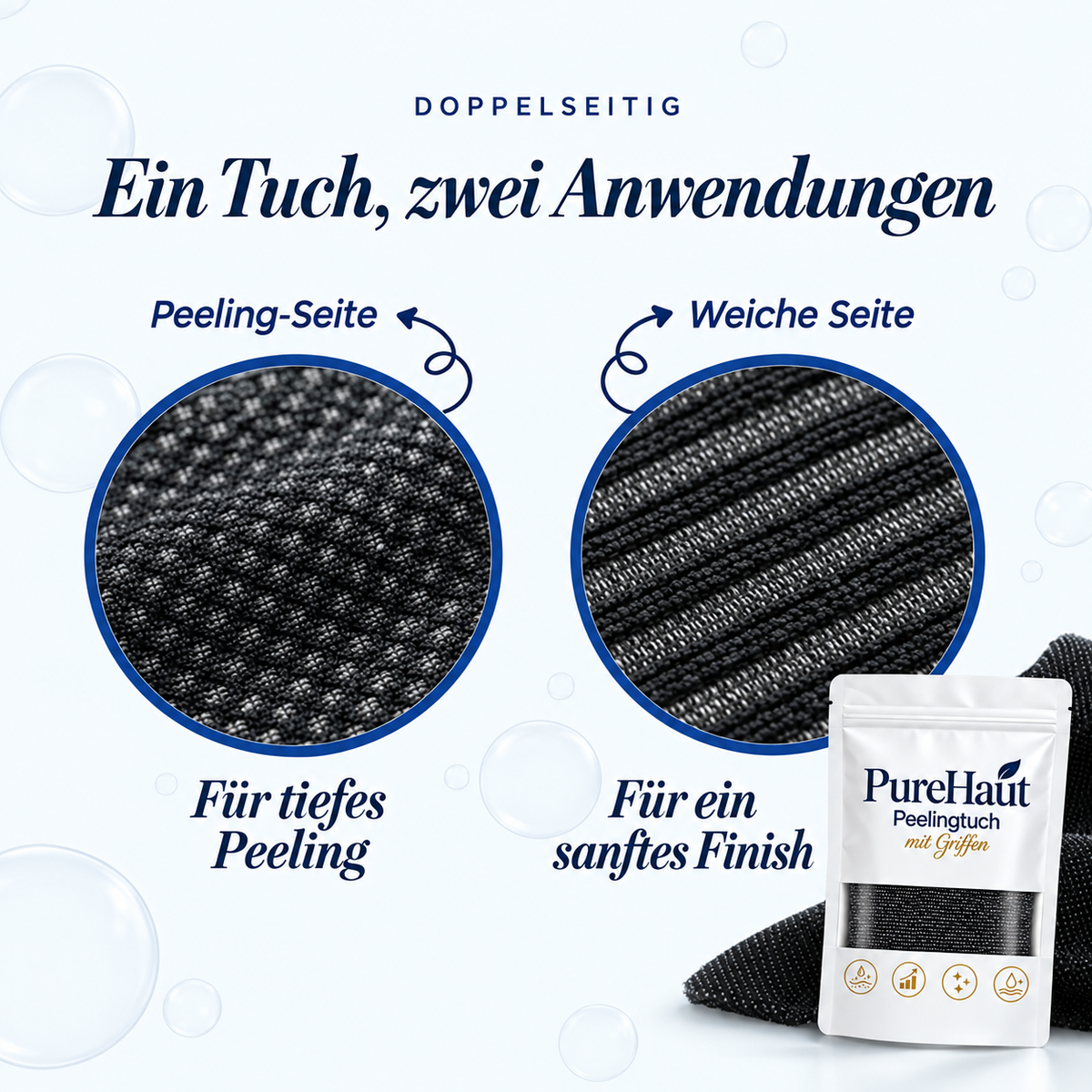 PureHaut Peeling-Duschtuch